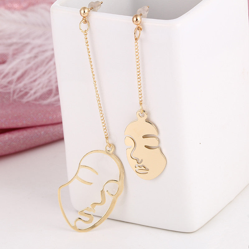Woman Head Earrings