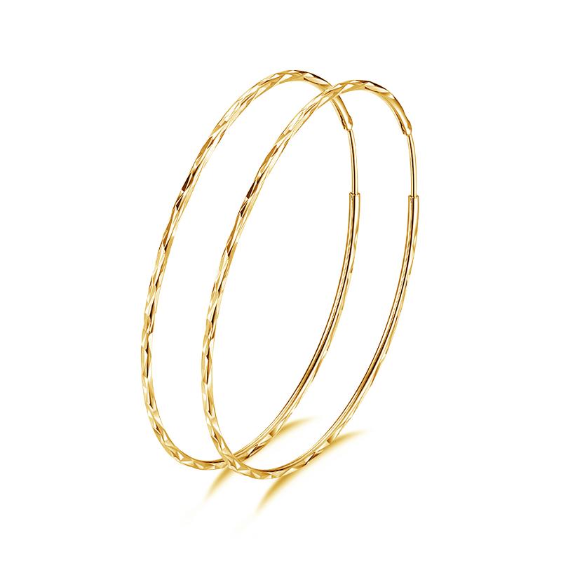 925 Sterling Silver Circle Endless Hoop Earrings