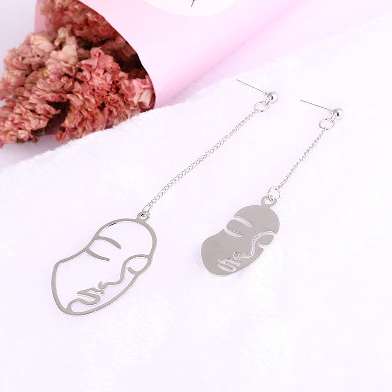 Woman Head Earrings