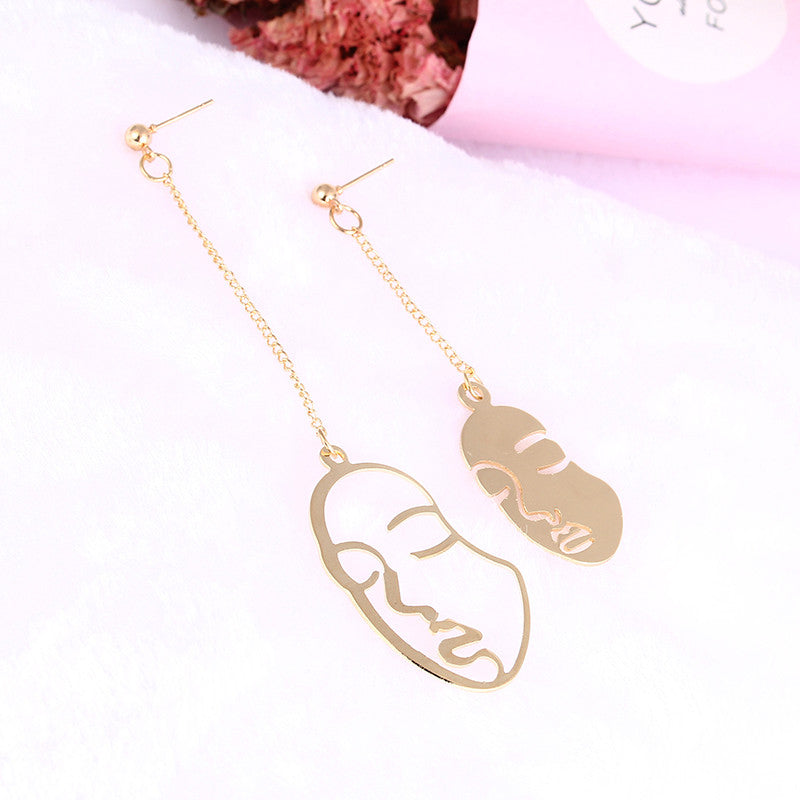 Woman Head Earrings
