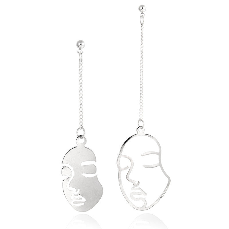 Woman Head Earrings