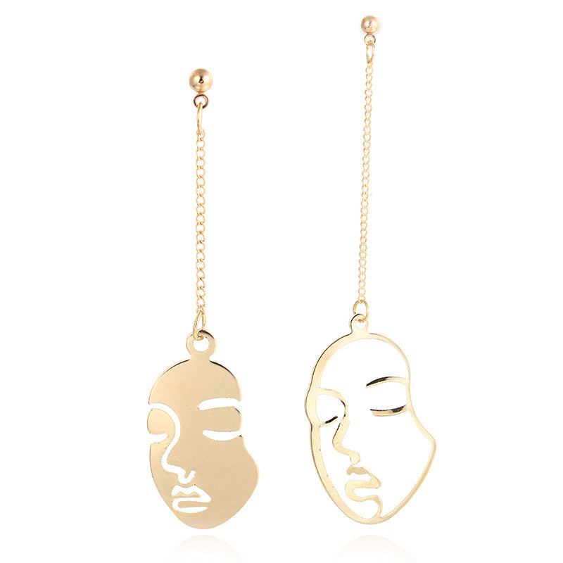 Woman Head Earrings