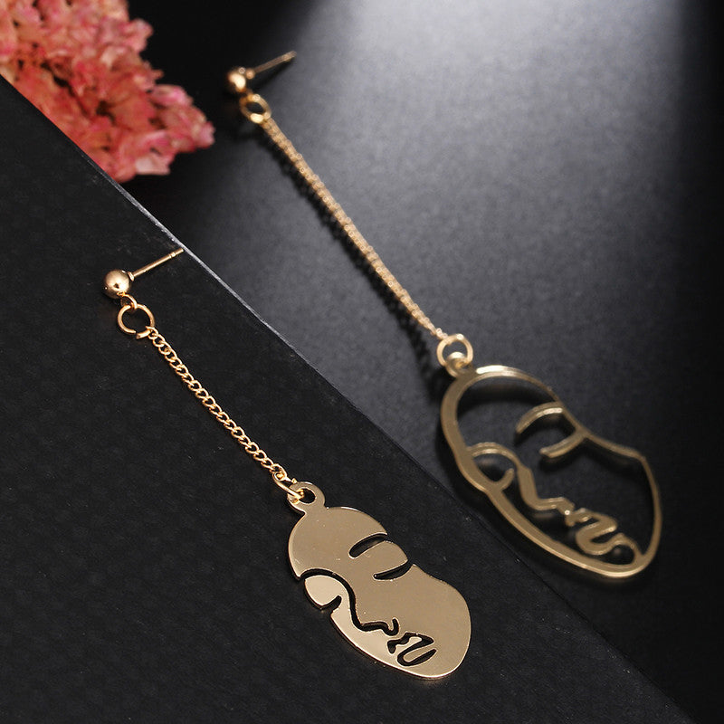 Woman Head Earrings