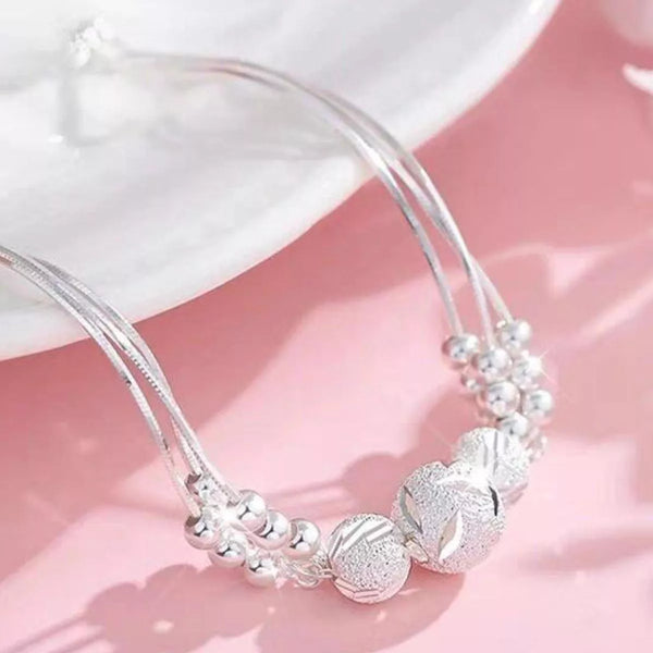 925 Sterling Silver Bead Chain Bracelet