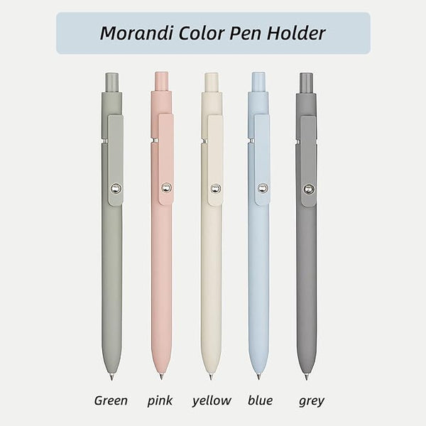 Gel Pens, 5 Pcs 0.5mm Black Ink Pens Fine Point Smooth Writing Pens, High-End Series Pens for Journaling Note Taking, Cute Office School Supplies Gifts for Women Men (Morandi)