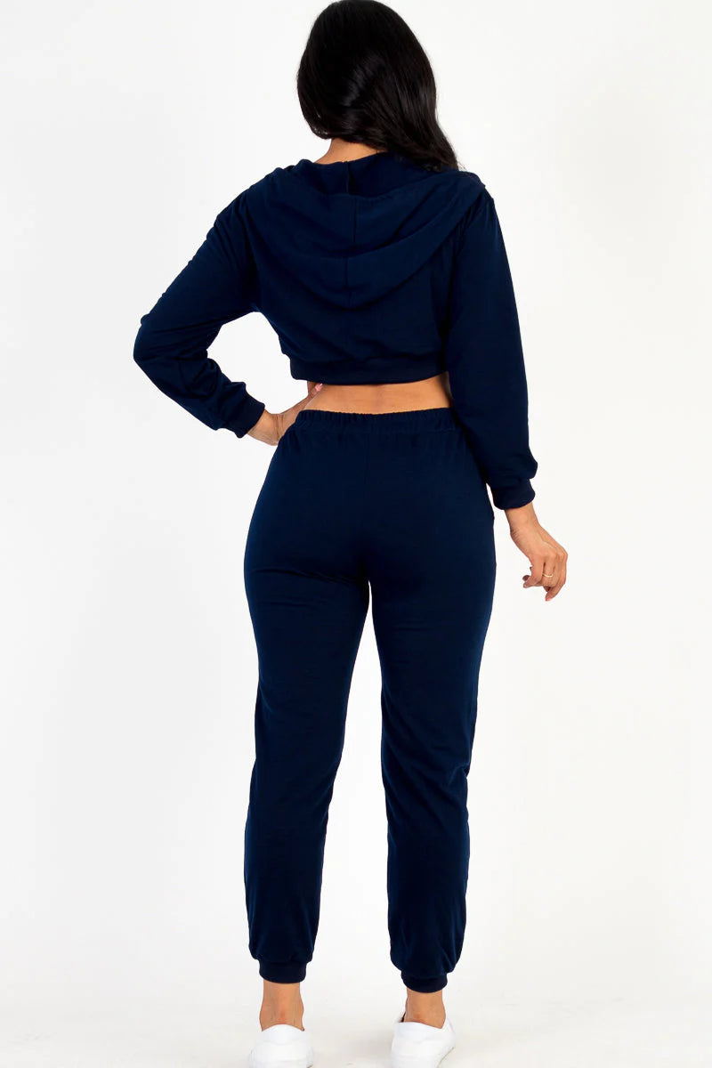 French Terry Half Zip Hoodie and Joggers Set (CAPELLA)