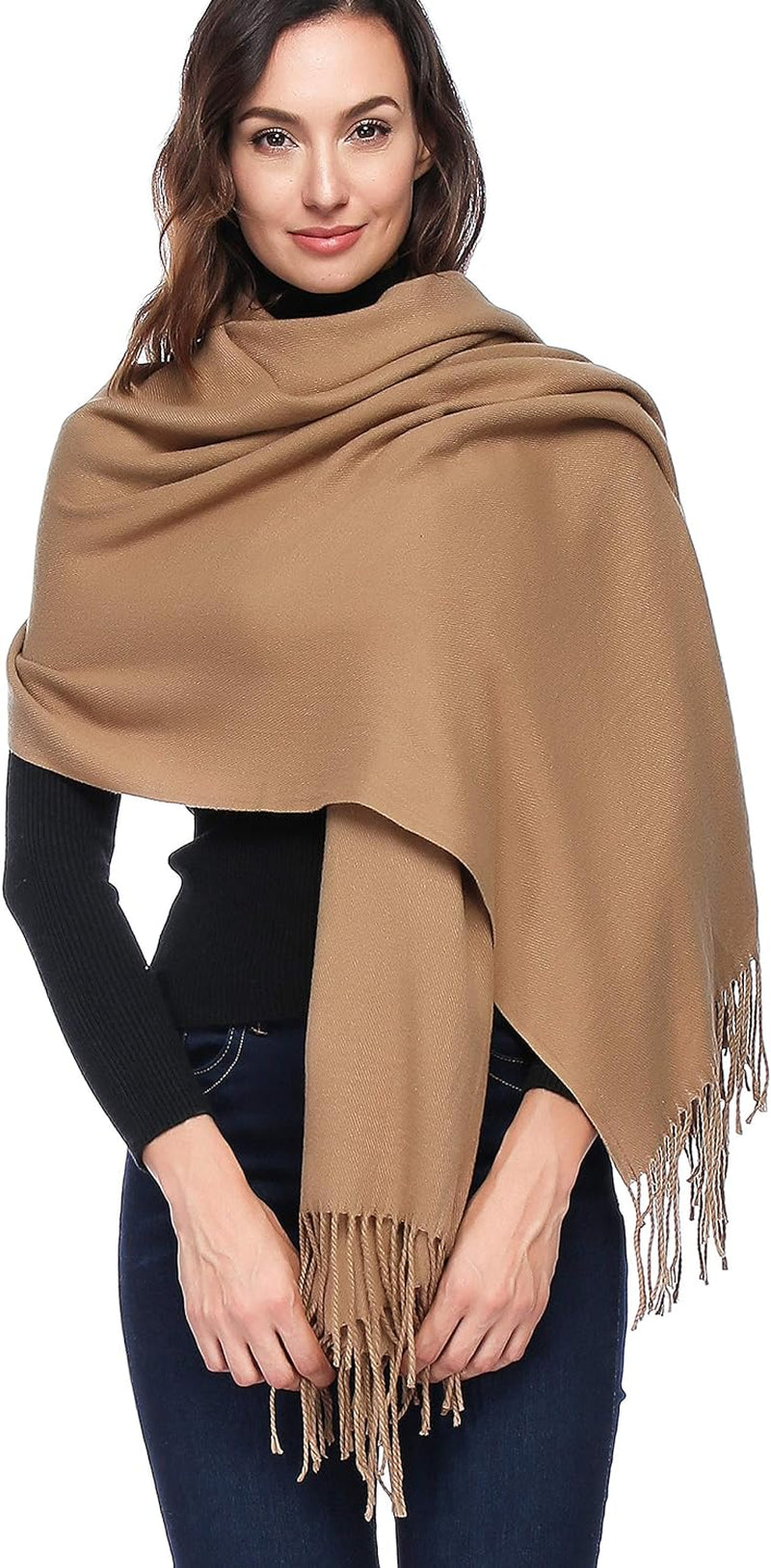 Wool Shawl Wraps - Extra Large Thick Soft Pashmina Scarf